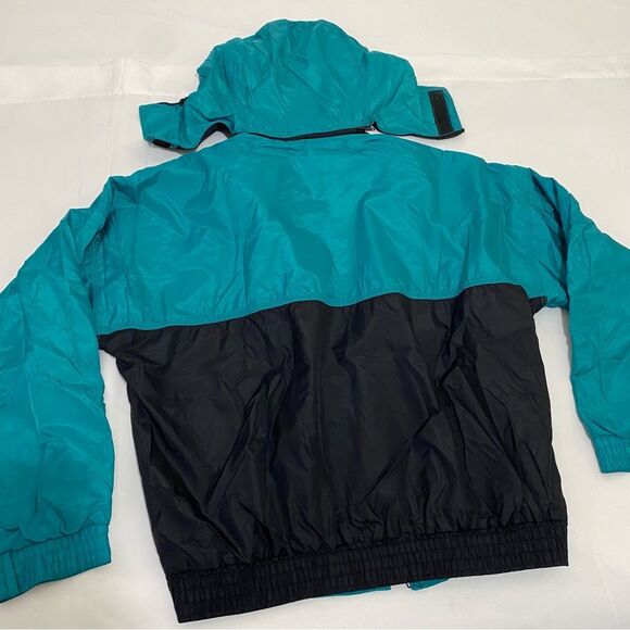 VINTAGE 10X Gore-Tex Men's Size L 90s Blue Black Rainwear USA Made Jacket Coat - Picture 3 of 14